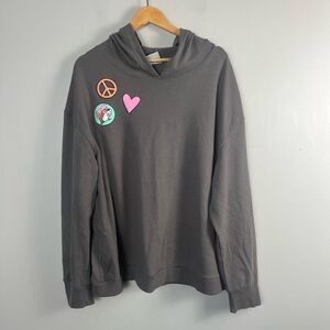 Buc-ees Womens Long Sleeve Peace Love Hoodie Size  2X